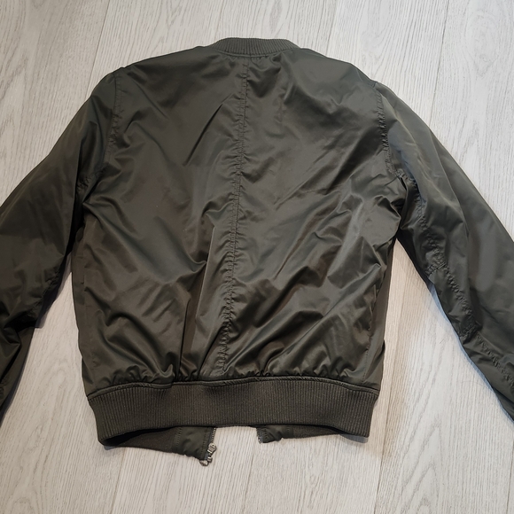 American Eagle Outfitters Olive Bomber Jacket - Picture 2 of 4